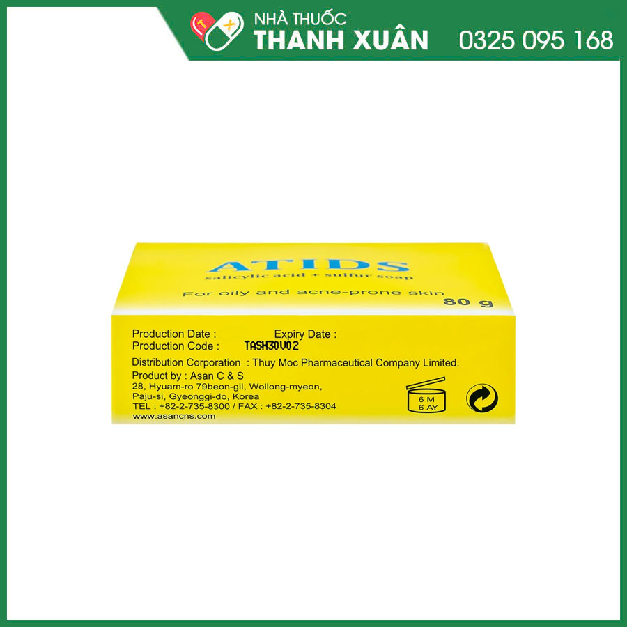 Atids giúp làm sạch da, thích hợp cho da dầu và da mụn